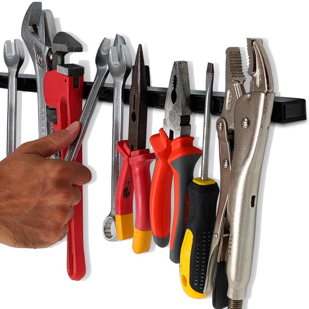 24" Heavy-Duty Magnetic Tool Holder (Upgraded Version) - Extremely Powerful Magnetic Pull Force to Hold Heavy Tools - Professional Space-Saving Magnetic Bar - Tool Organizer Rack/Strip