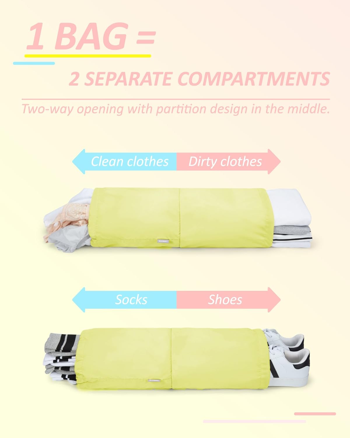 BAGSMART 6 Set /4 Set/2 Set Compression Packing Cubes for Travel, Lightweight Luggage Organizer Bags, Durable Space Saver Bags Travel Essentials