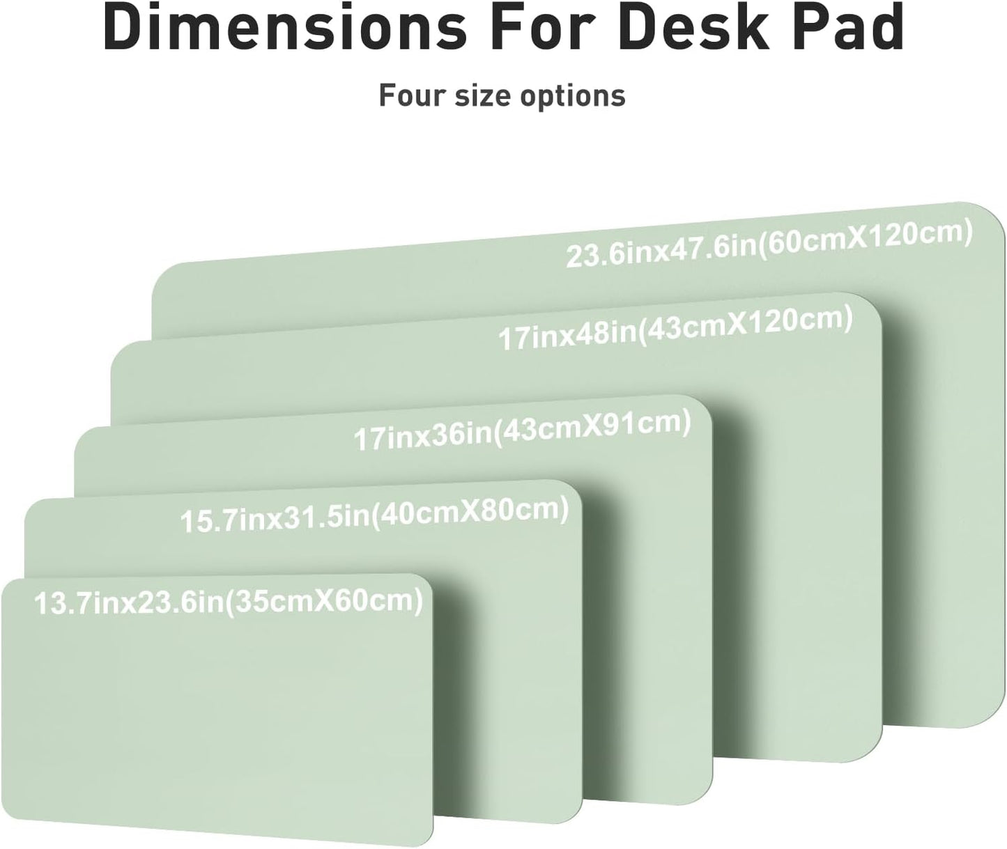 Aothia Faux Leather Desk Mat – Large Mouse Pad, Non-Slip PU Leather Blotter, Waterproof Writing Surface for Office and Home (Aqua, 47.2" x 23.6")