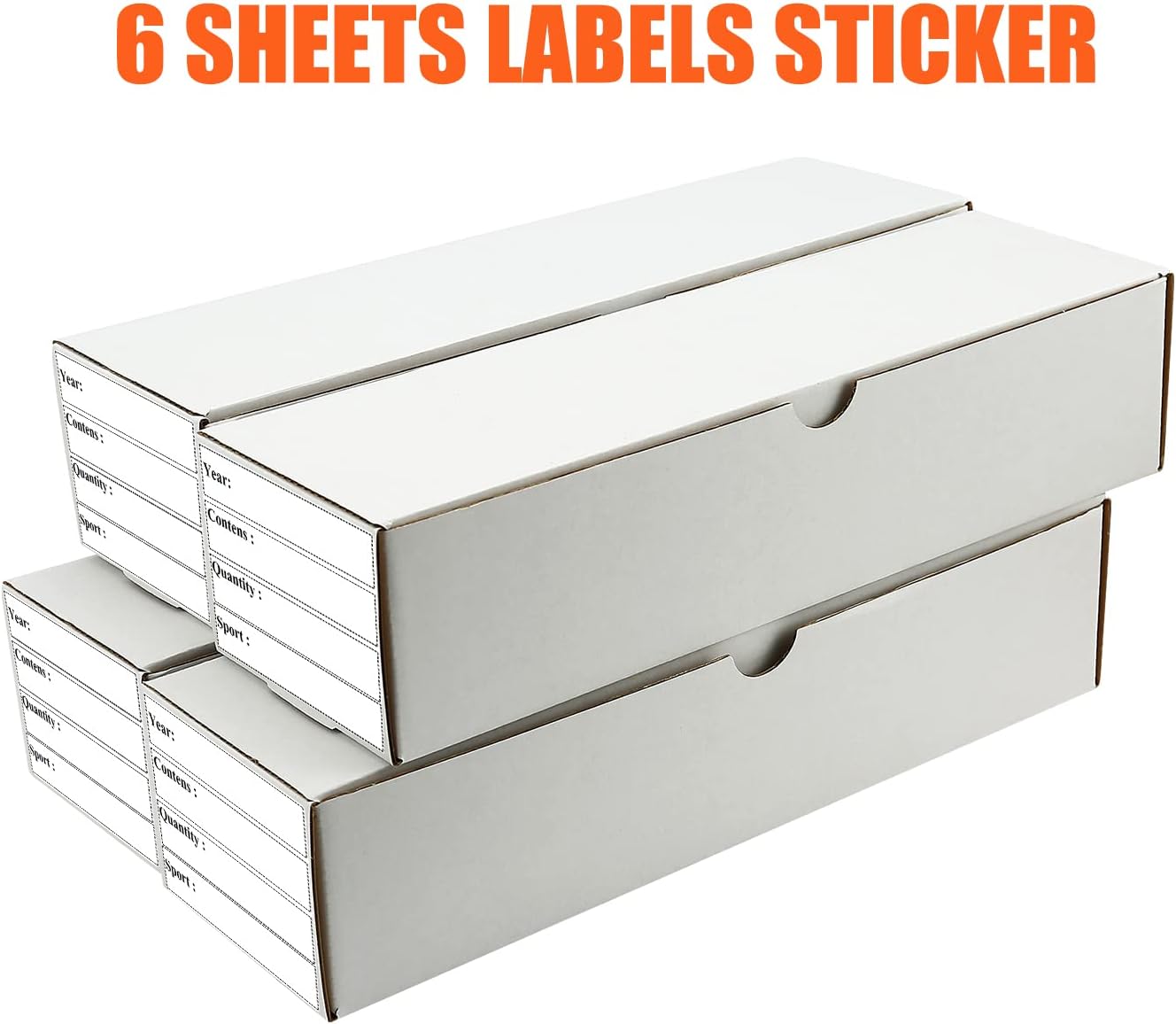 Trading Card Storage Box,4-Pack-3200 Count Corrugated Cardboard Card Box With Mtg/Magic/TCG Storage and Collection,Labels For Card Storage Box
