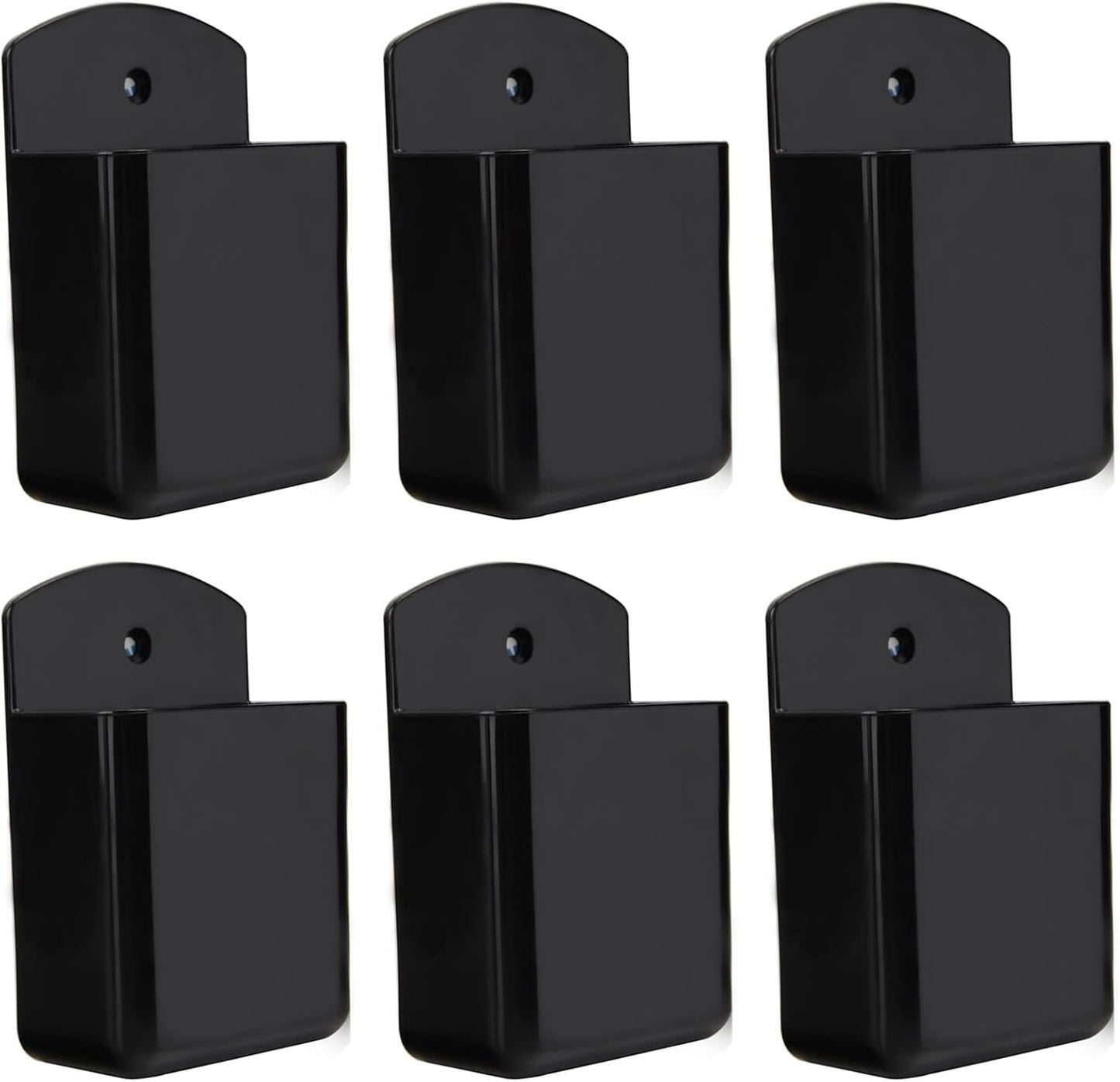 Pack of 6 Self Adhesive TV Air Conditioner Remote Control Holder Wall Mount Storage Box Organizer