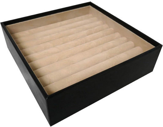 Glenor Co Ring Organizer Tray - Holds 54 Rings - Stackable Jewelry Storage Tray - Display on Dresser or Drawer - Compatible with Other Trays - Black