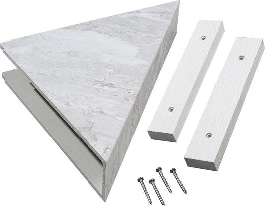 Palisade Vinyl Waterproof Corner Shower Shelf in Iced Pewter/Urban Fjord