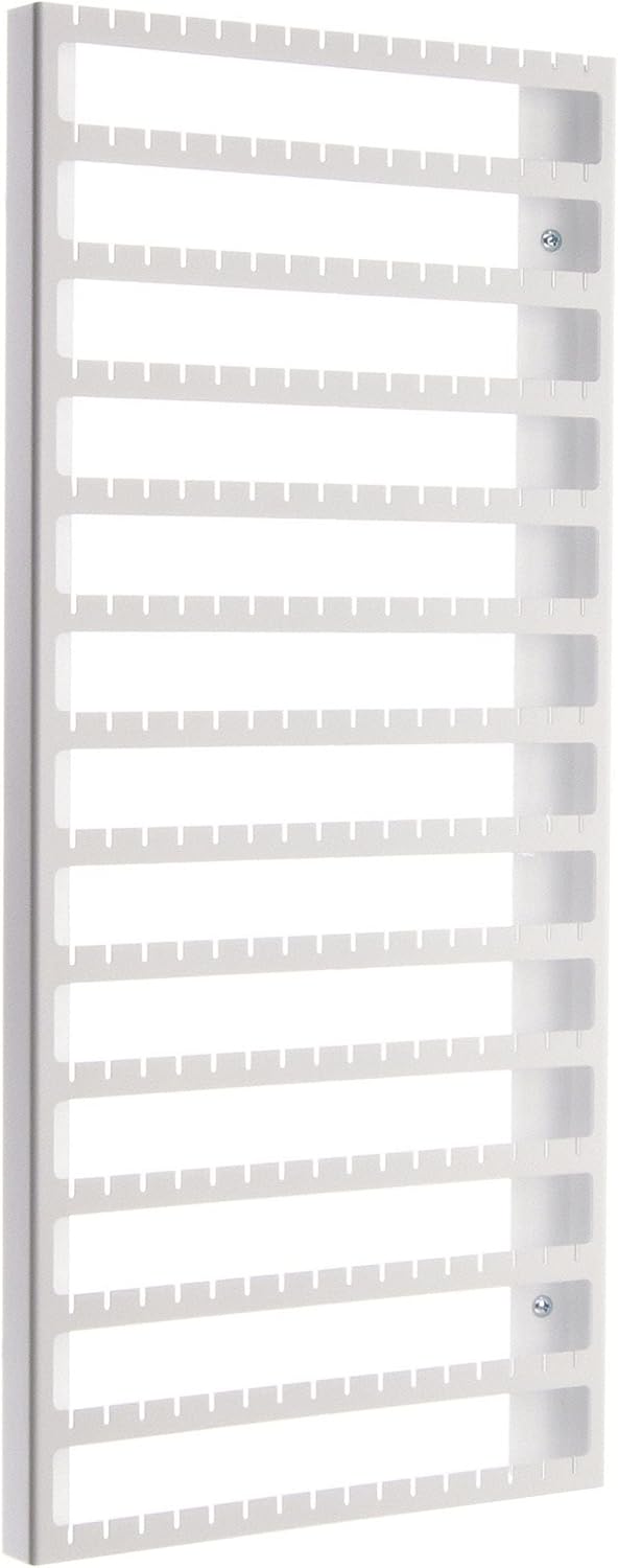 Angelynn's Wall Mounted Earring Holder Organizer Display for Women Small Earrings ONLY, Post Stud Dangle Pierced Earrings, Hanging Closet Jewelry Storage Rack, Luka Large White 9"x20"