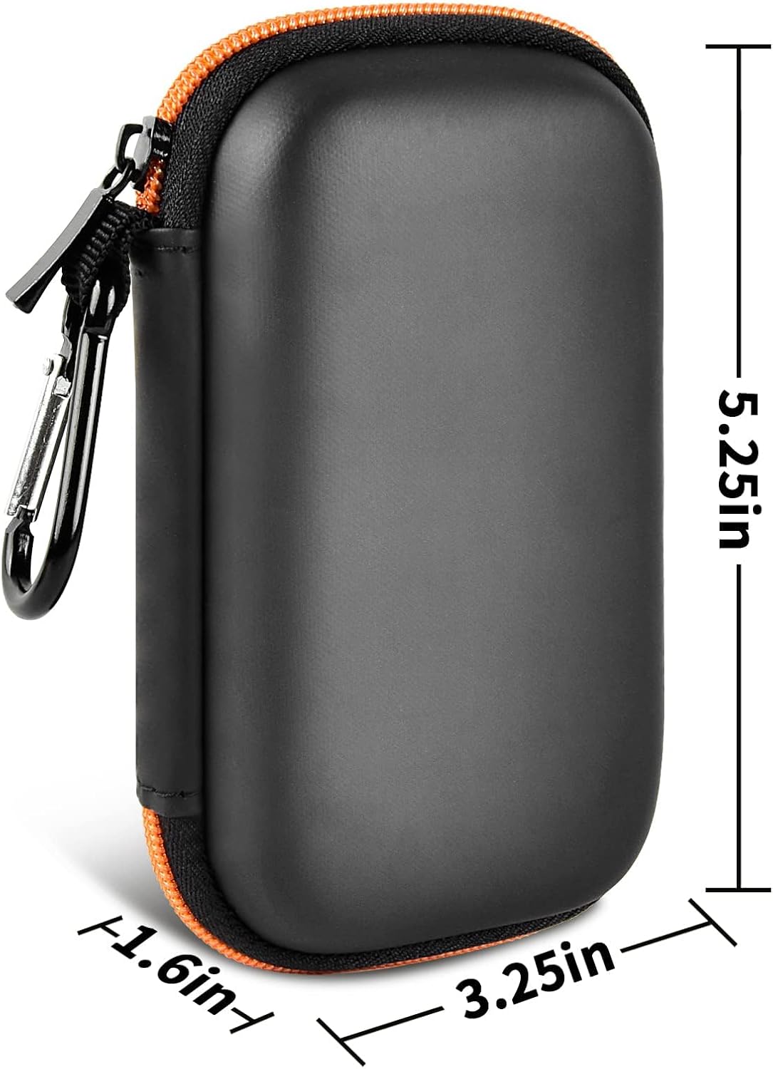 Hard Case Compatible with SanDisk Extreme PRO 500GB 1TB 2TB 4TB Portable External SSD. Carrying Travel Holder for Crucial X8 Solid State Drive (Box Only)-Orange Zipper