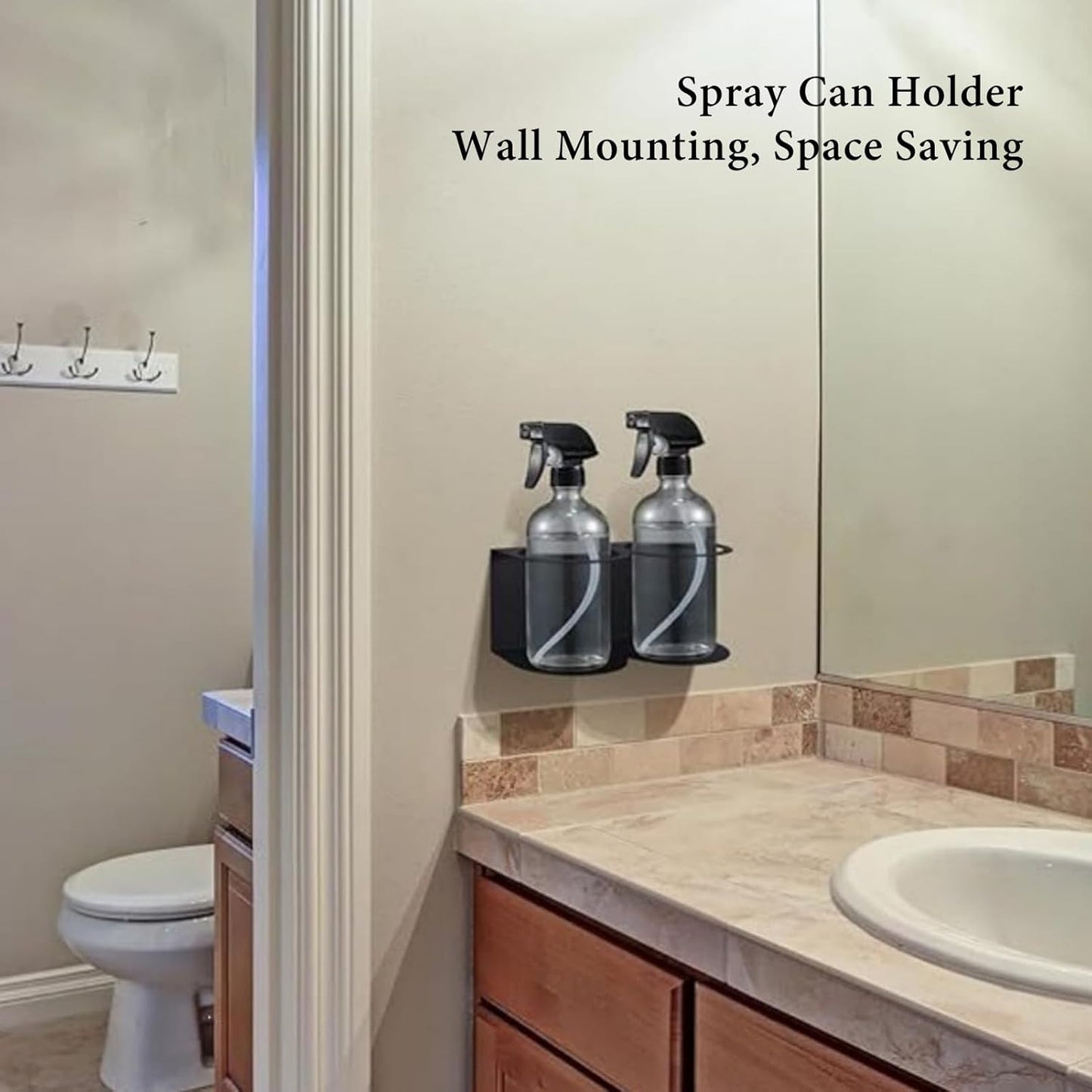 2PCS Spray Can Holder Multifunctional Metal Wall Mount Paint Bottle Rack Organizer for Home Garage Work Area
