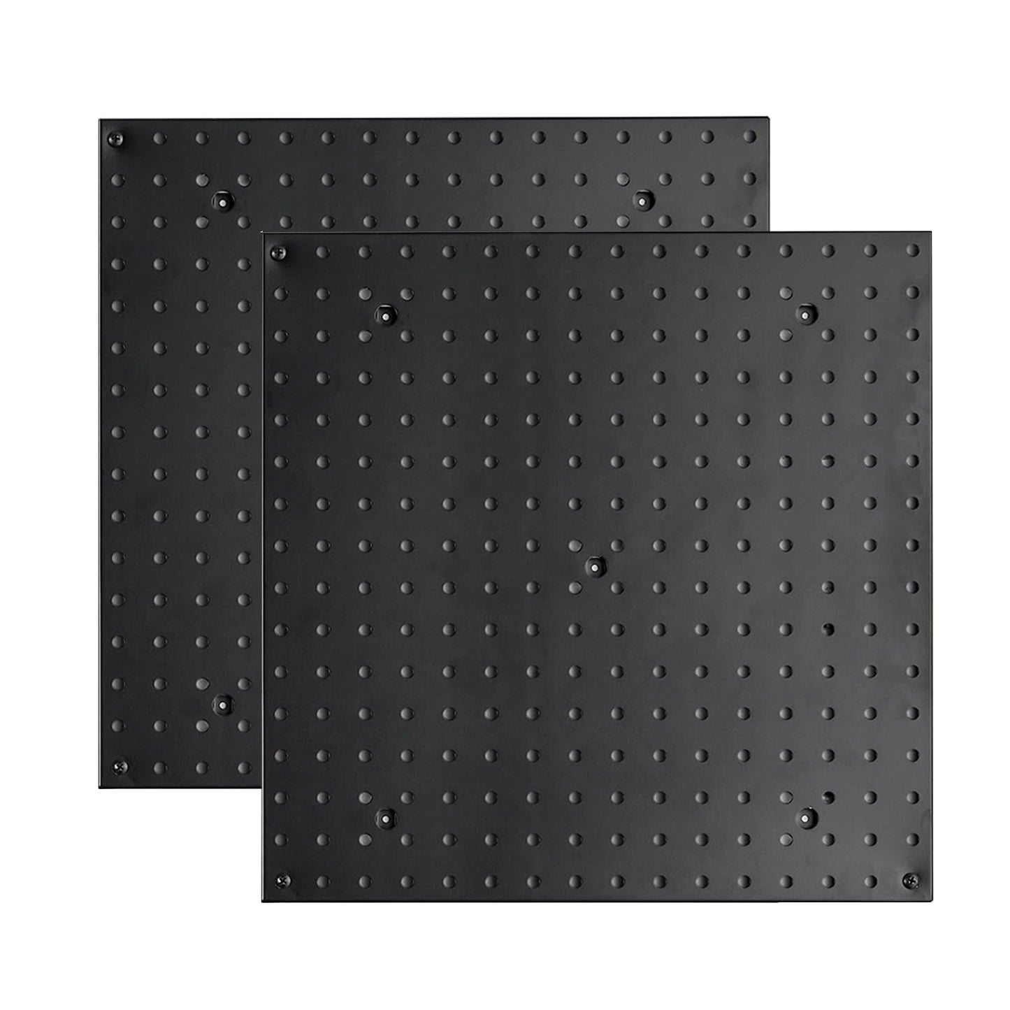Pegboard Smith 16x16 inch Pegboard Wall Organizer Panels for Tool Storage, Workbench Tool Organization Peg Board(2 PCS, Black)