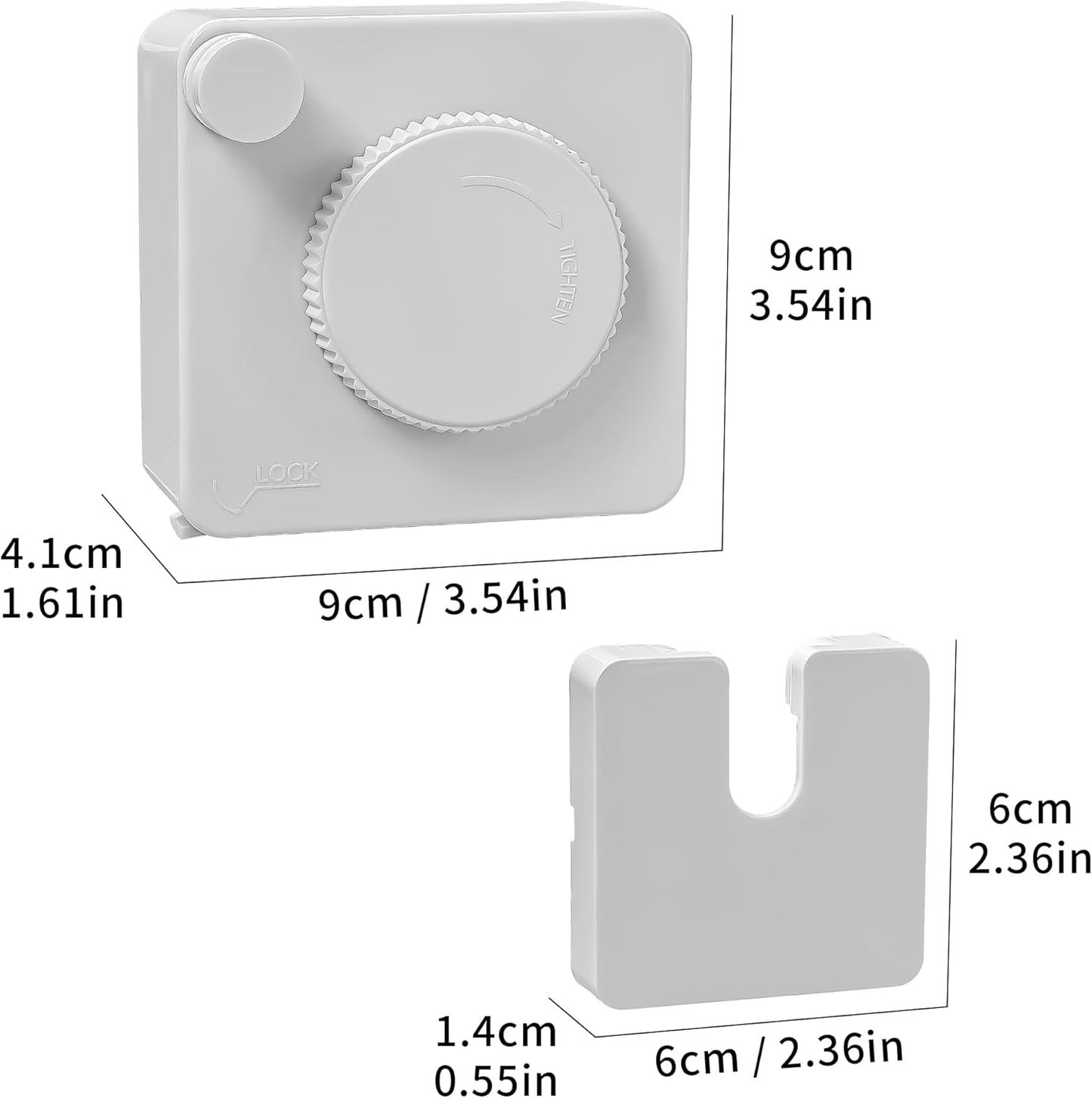 JOOM Retractable Clothesline Heavy Duty Clothes Drying Laundry Line Wall Mounted Easy Hanging Clothes Drying Laundry Line Retracting Hanging Lock to Prevent Sagging (Square,White)
