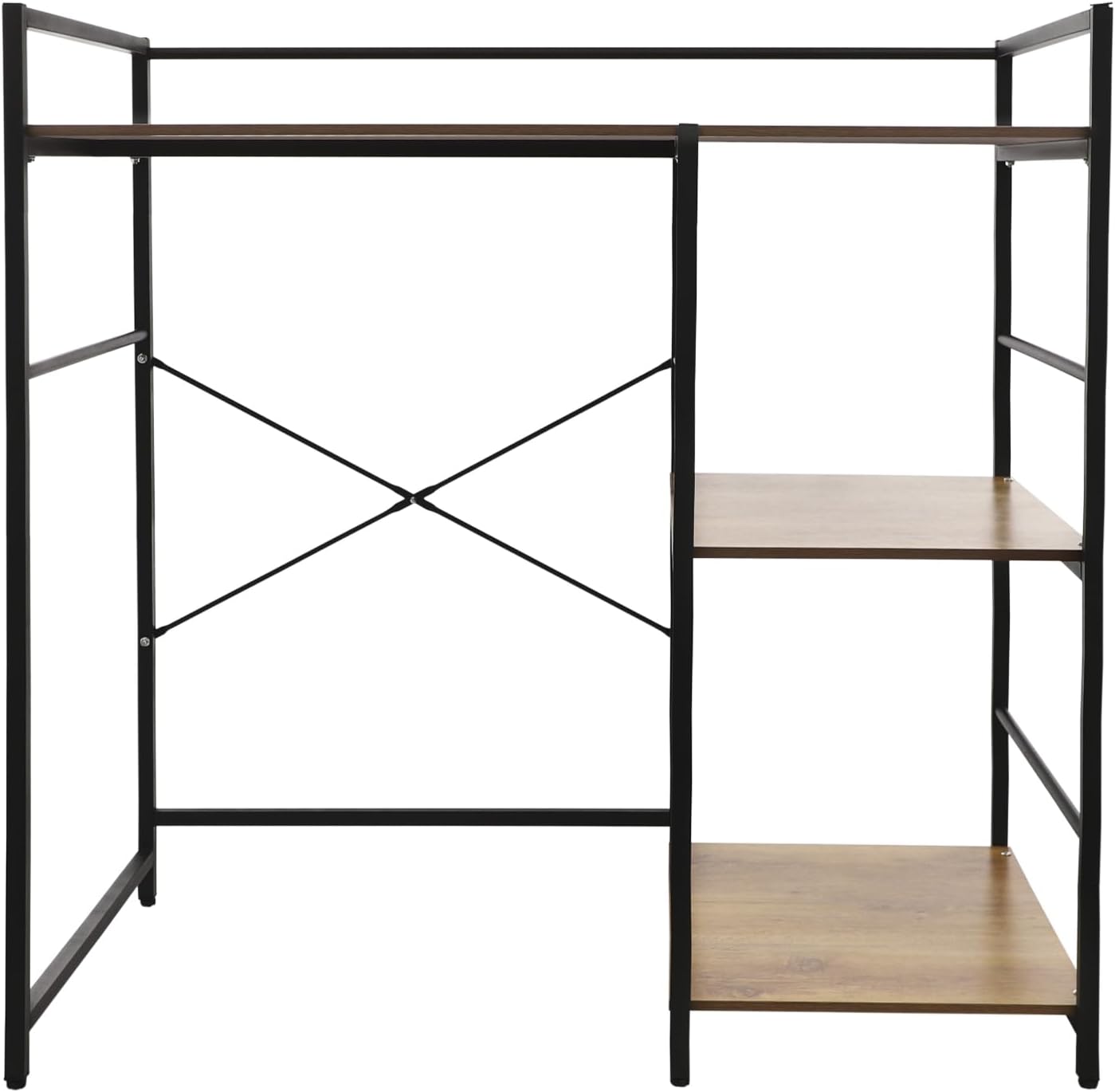 3 Tier Washing Machine Storage Utility Rack, Modern Bathroom Washer Dryer Storage Shelf with Side Organizer, Freestanding Laundry Room Organizer Shelf for Small Spaces