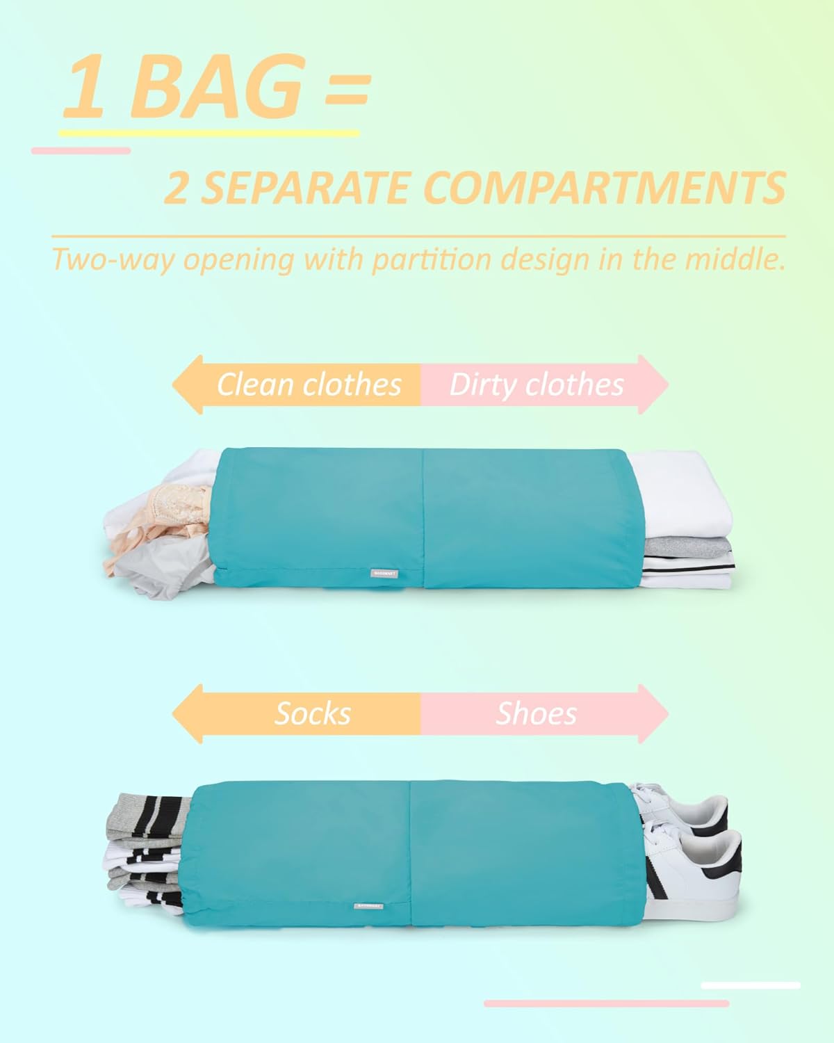 BAGSMART 6 Set /4 Set/2 Set Compression Packing Cubes for Travel, Lightweight Luggage Organizer Bags, Durable Space Saver Bags Travel Essentials