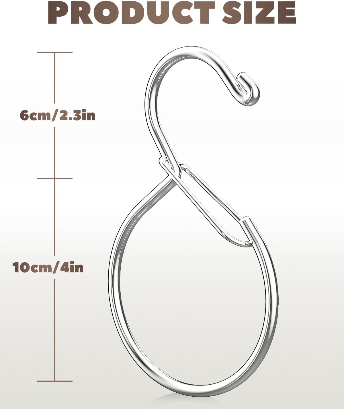 6 Pack Belt Hanger, Tie Hanger & Belt Organizer, Waterproof Belt Hanger for Closet, Ties, Scarves, Bags & Accessories, Keeps Closet Neat & Organized, Silver