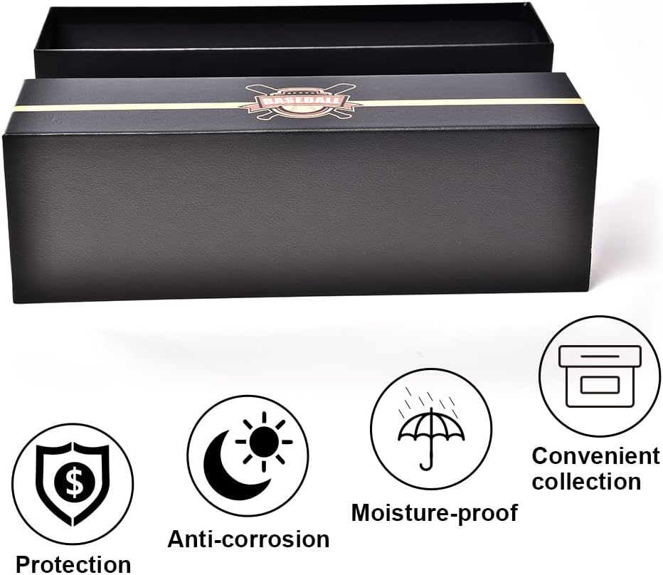GRAND ORANGE Graded Card Storage Holder Container Storage Boxes Holds 50-55 Graded Cards Black