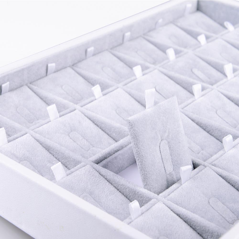 Oirlv 28 Region Ring Display Tray Stackable Jewelry Organizer Trays Leather Rings Storage Case