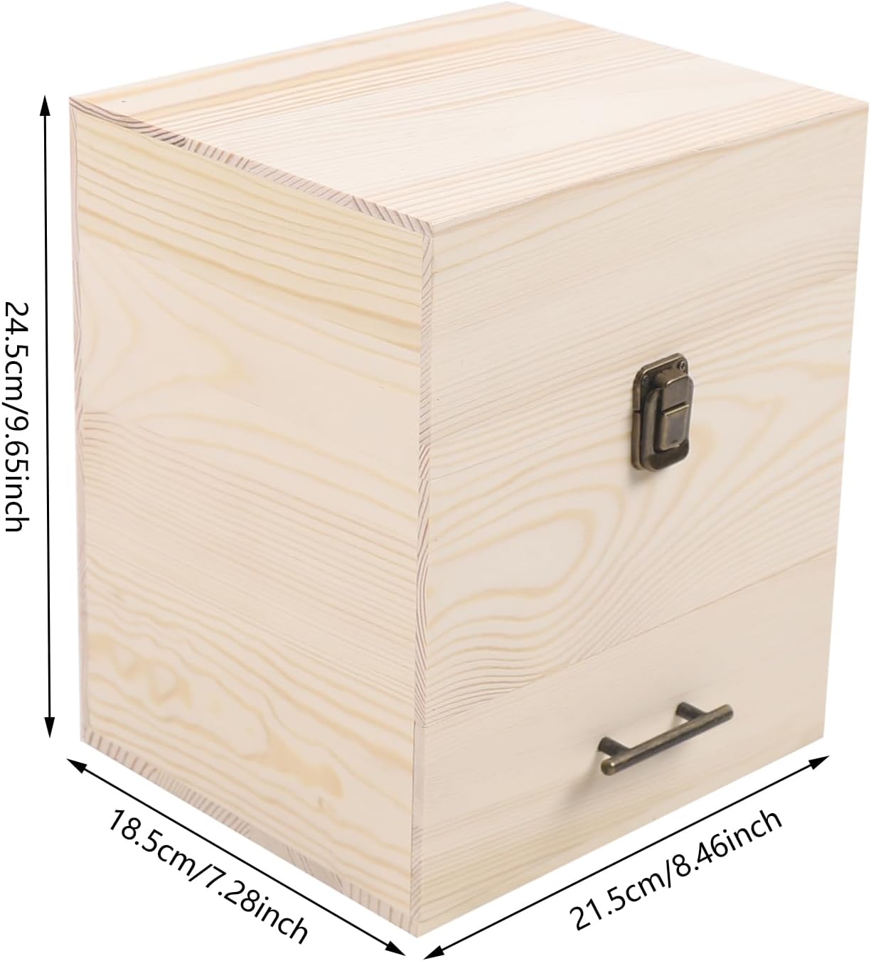 3 Tiers Essential Oil Storage Box, Wooden Perfume Bottle Display Organizer Case w/59 Slots, for 15 ml Bottles Nail Polish Collection Holder