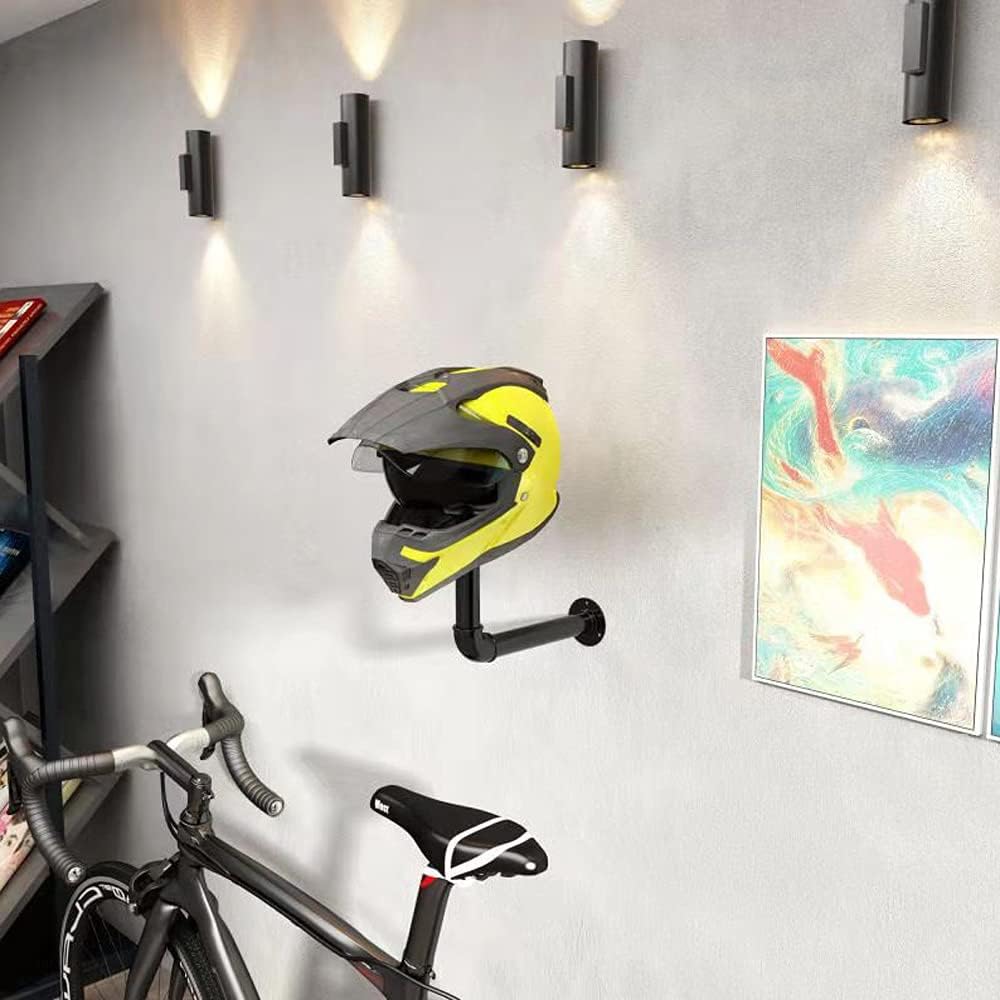 Motorcycle Helmet Holder,Helmet Holder Wall Mount Easy Storage for Motorcycle Helmets,Hats, Baseball and Rugby Helmets