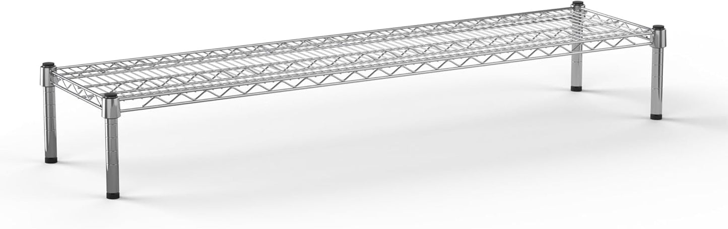 14" Deep x 54" Wide x 8" Height 1-Tier Wire Shelving Kit | NSF Commercial Storage Rack Unit