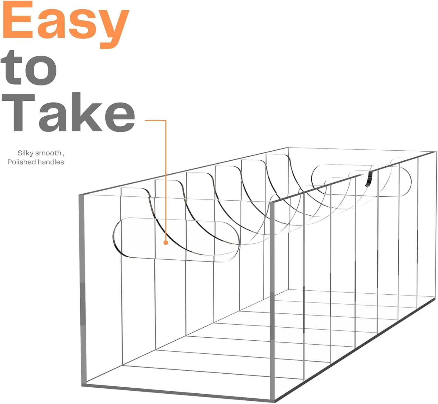 Belt Organizer - Acrylic Belt Storage Holder for Closet with Dust Cover Lid - 7 Compartments Clear Display Case for Tie and Bow Tie