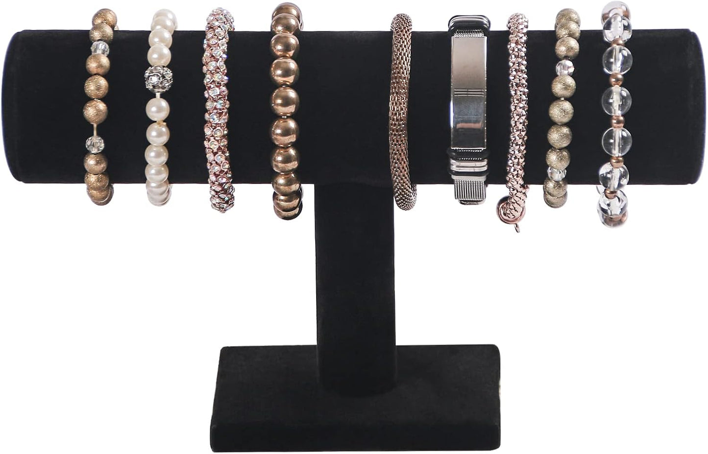 Coward Bracelet Holder Organizer for Show Jewelry Display Boutique Watch Stand for Selling Organization Storage (Detachable Back Velvet)