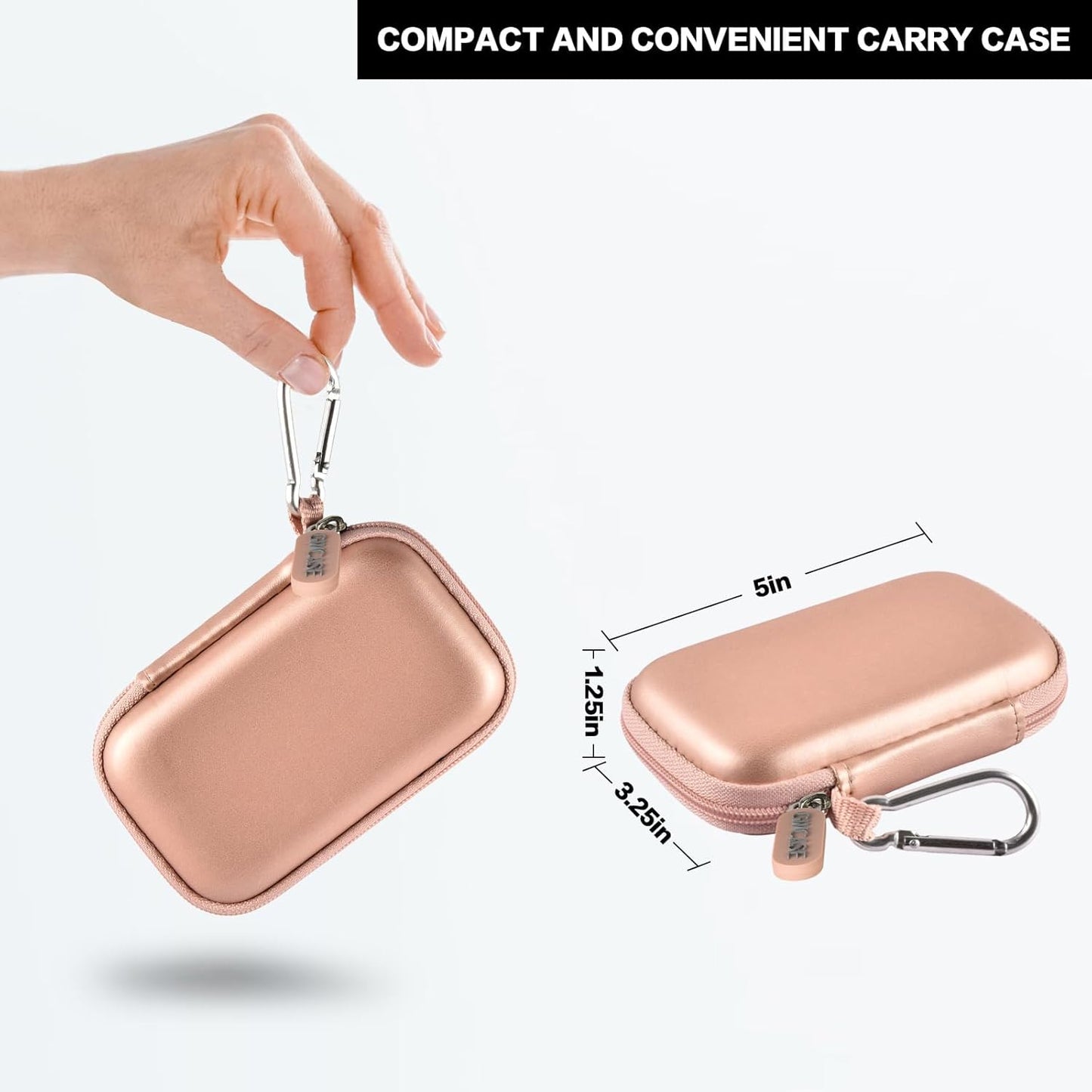 Hard Case Compatible with SanDisk 1TB 2TB 4TB 500GB 8TB Extreme Portable SSD - Up to 1050MB/s - USB-C, USB 3.2 Gen 2 - SDSSDE61-2T00-G25M External Solid State Hard Drive Storage Holde-Pink (Box Only)