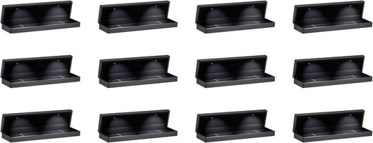 Allure - Bulk Case Of 12 - Luxury Bracelet Box With LED Light, Elegant Diamond Bracelet Case, For Unique Proposal Or Wedding, Long Rectanglar Black Velvet Interior Jewelry Display Gift Box.