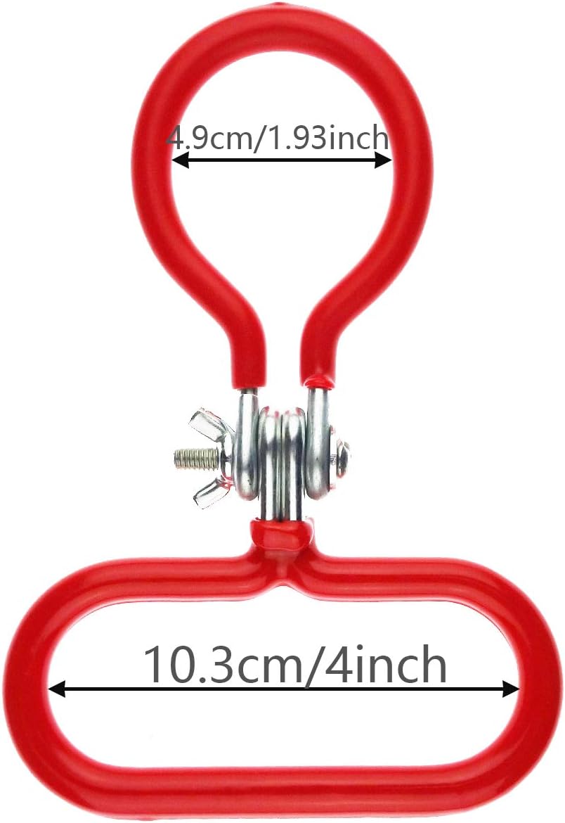 2 Pack Carboy Handle for Smooth Neck 3 Gallon 5 Gallon 6 Gallon 6.5 Gallon Glass Carboys (Red)