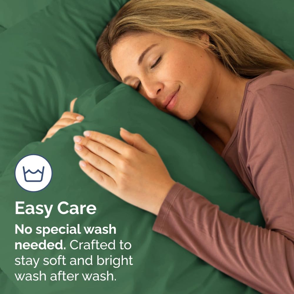 King Pillow Cases - 4 Pack - Super Soft Pillowcase Covers - Envelope Enclosure - Hotel Quality Pillow Protectors - Wrinkle Free, Shrink & Stain Resistant - Machine Washable - 20" x 40" (Emerald Green)
