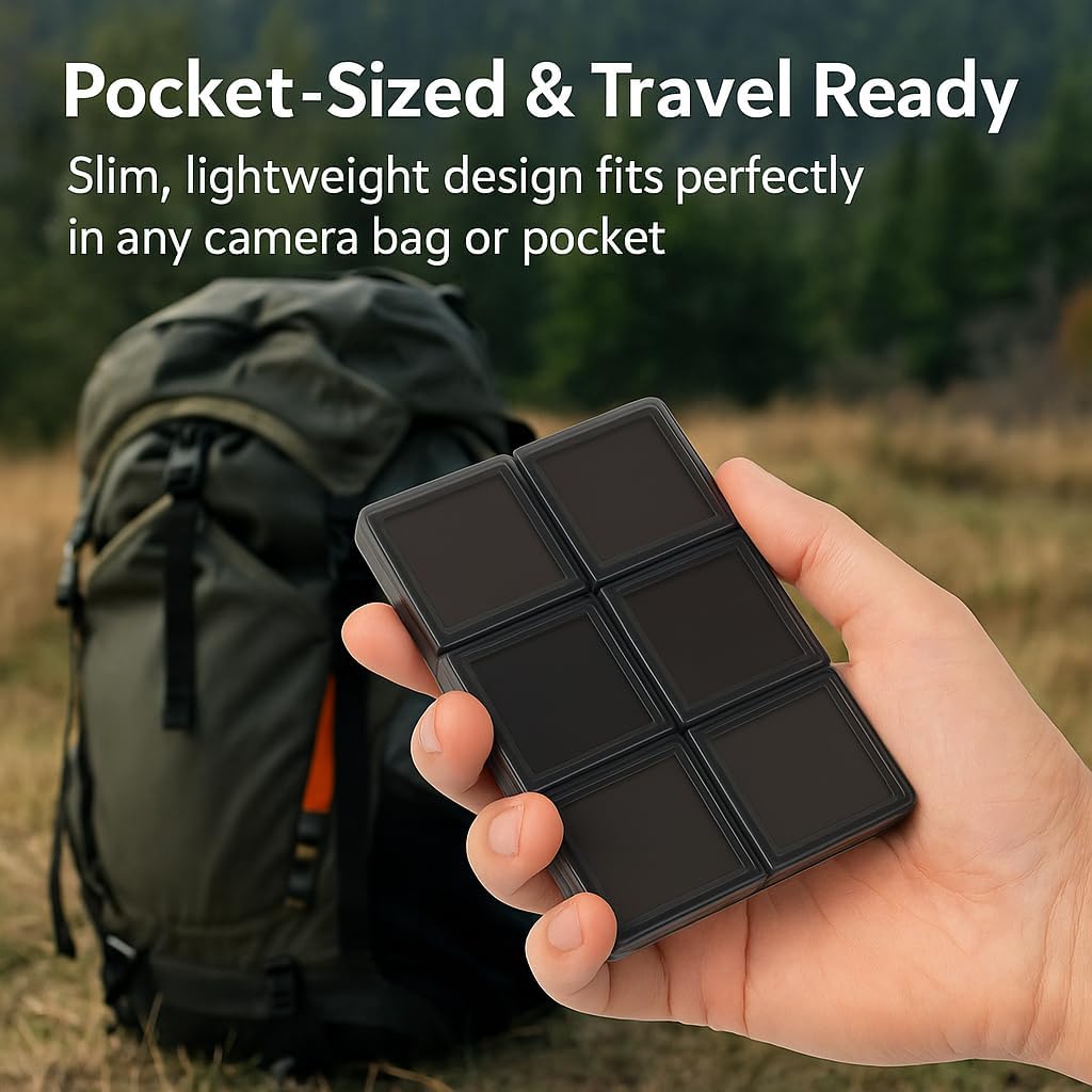 Acuvar 12 Slot SD/SDHC Memory Card Hard Plastic Case – Durable ABS Portable SD Card Storage Box Organizer, Protective Hard Shell SD Card Carrying Case for Photographers, Anti-Shock & Waterproof