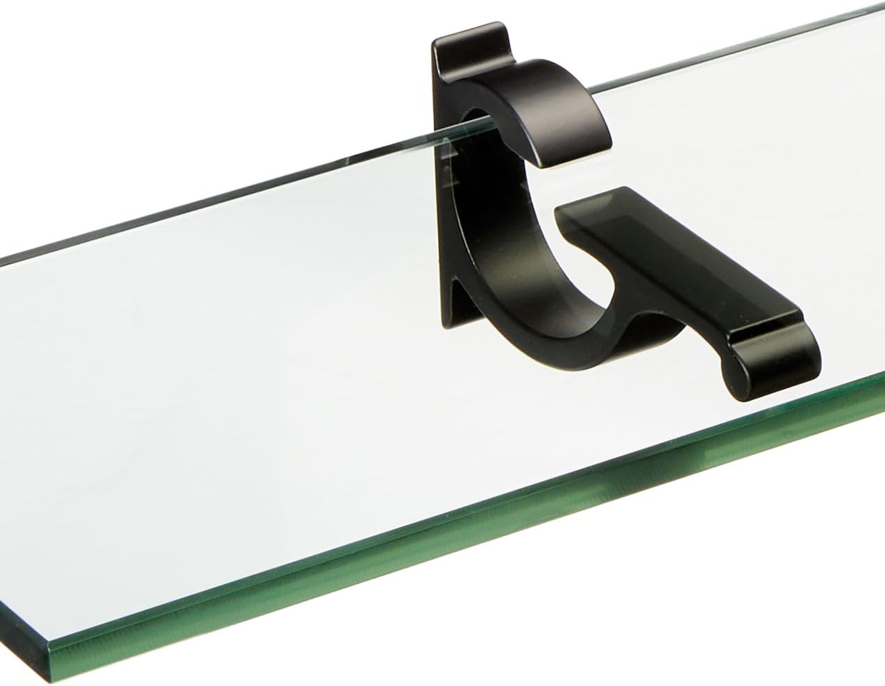 Spancraft Glass M-6x12-Black Monarch Glass Shelf, Black, 6" x 12"