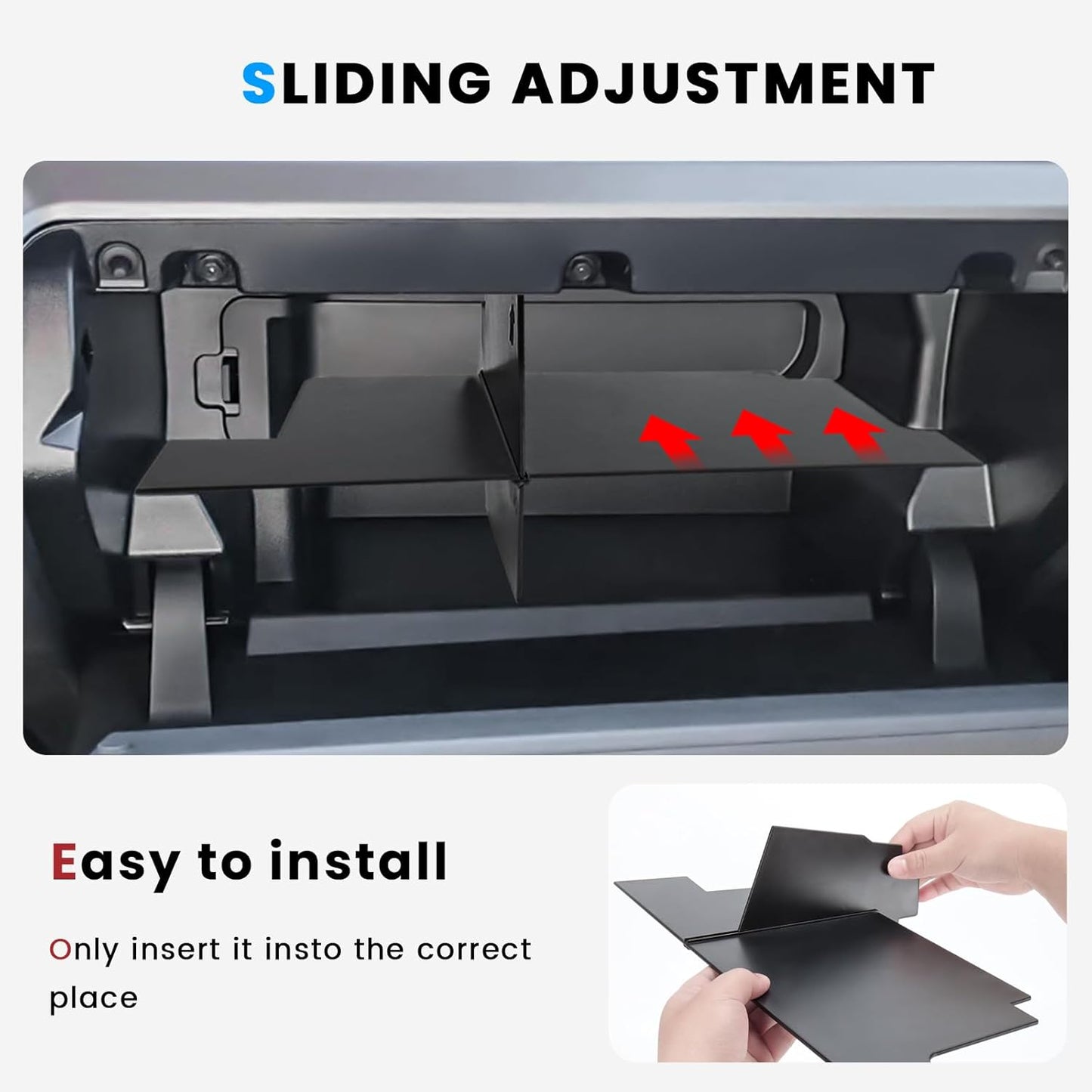 3PCS Center Console Organizer Compatible with 2024 2025 Toyota Tacoma Hidden Storage Tray Armrest Storage Tray Glove Box Compartment Insert Divider Interior Accessories