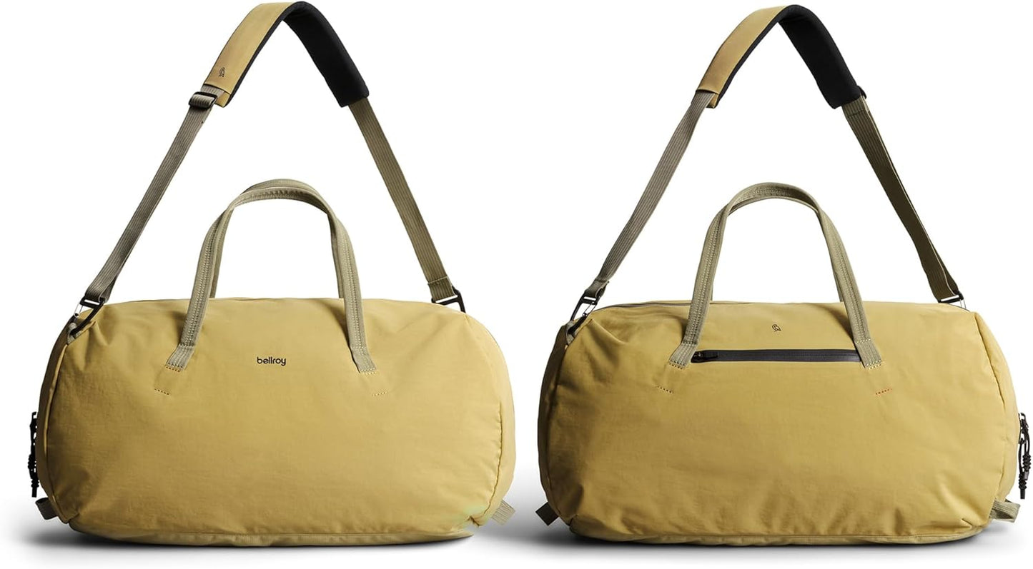 Bellroy Venture Ready Duffel 55L (large-format travel bag with streamlined organization and rugged materials) - Safari