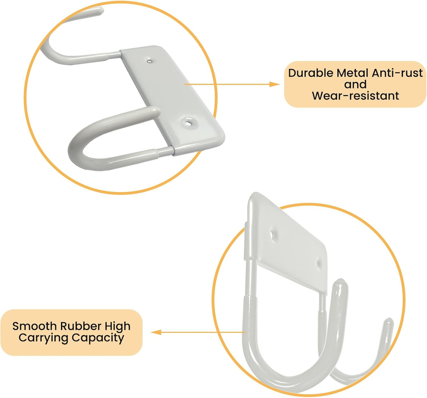 Ironing Board Hanger Wall Mount, Ironing Board Holder Organizer Wall Rack for Laundry Rooms Space-Saving Storage Rack Hanging Shelf Hanger (White)