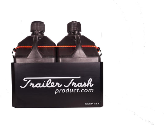 Fuel Jug Holder (Double) by: Trailer Trash, made in the USA (Black)