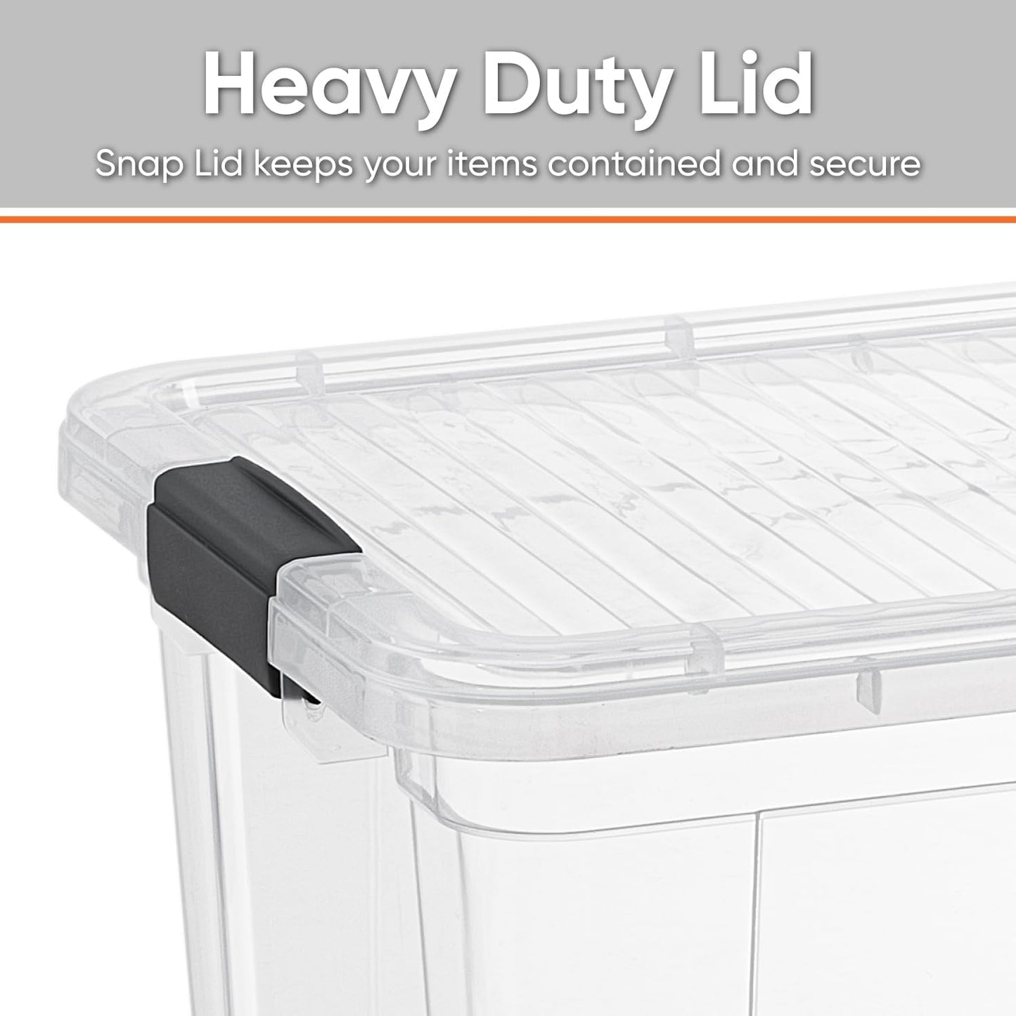 Superio Clear Storage Boxes with Lids, 11 Quart Plastic Container Bins for Organizing, Stackable Crates, BPA Free, Non Toxic, Odor Free, Organizers for Home, Office and Dorm, 8 Pack