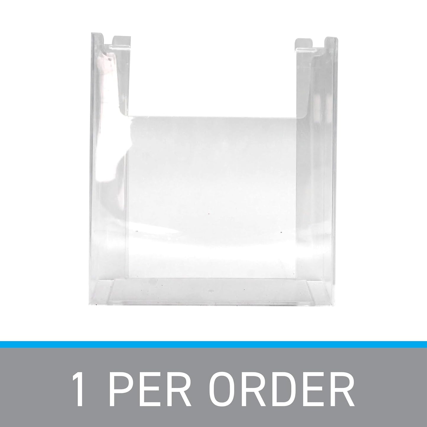 SSWBasics Slatwall Accessories - Clear Styrene Slat Wall Accessory, 8.5'W x 11'H x 2.5'D, Holds Standard Sheets & Magazines - Compatible Literature Holder for 3' on Center Slatwall