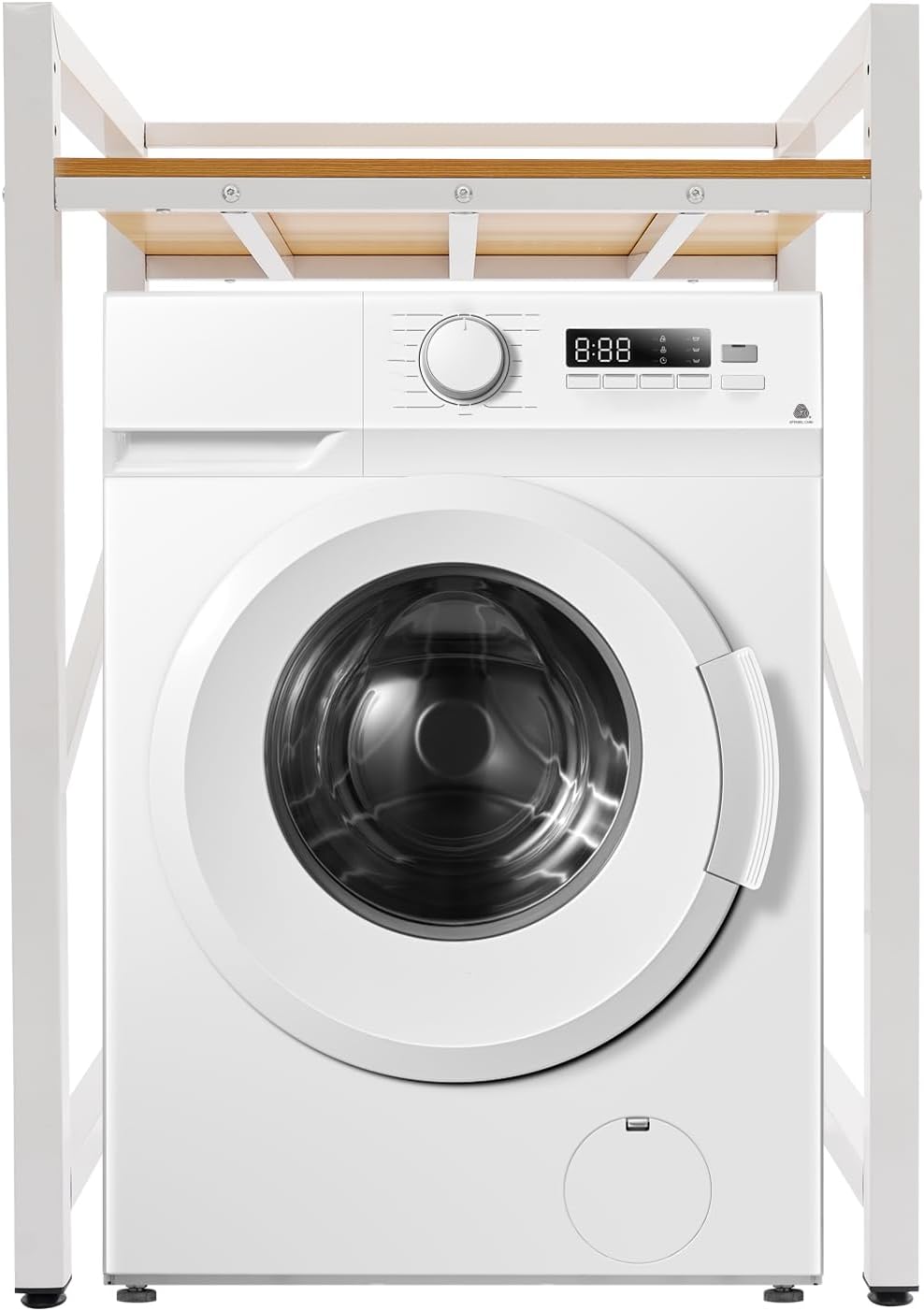 Over The Washer and Dryer Storage Shelf, Height Adjustable Washer Dryer Stacking Rack Stand for Bathrooms Laundry Rooms, Load Capacity 660 lbs
