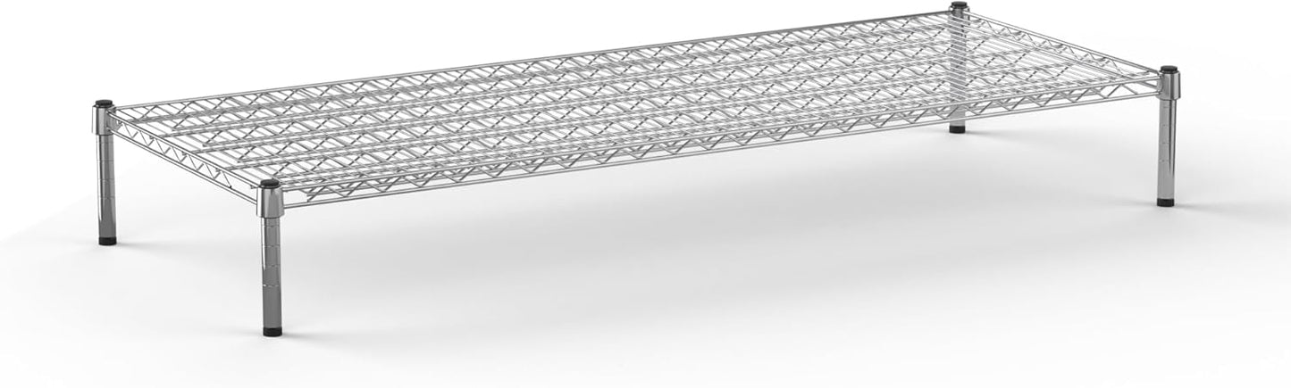 24" Deep x 60" Wide x 8" Height Wire Shelving Kit | 1-Tier | NSF Commercial Storage Rack Unit