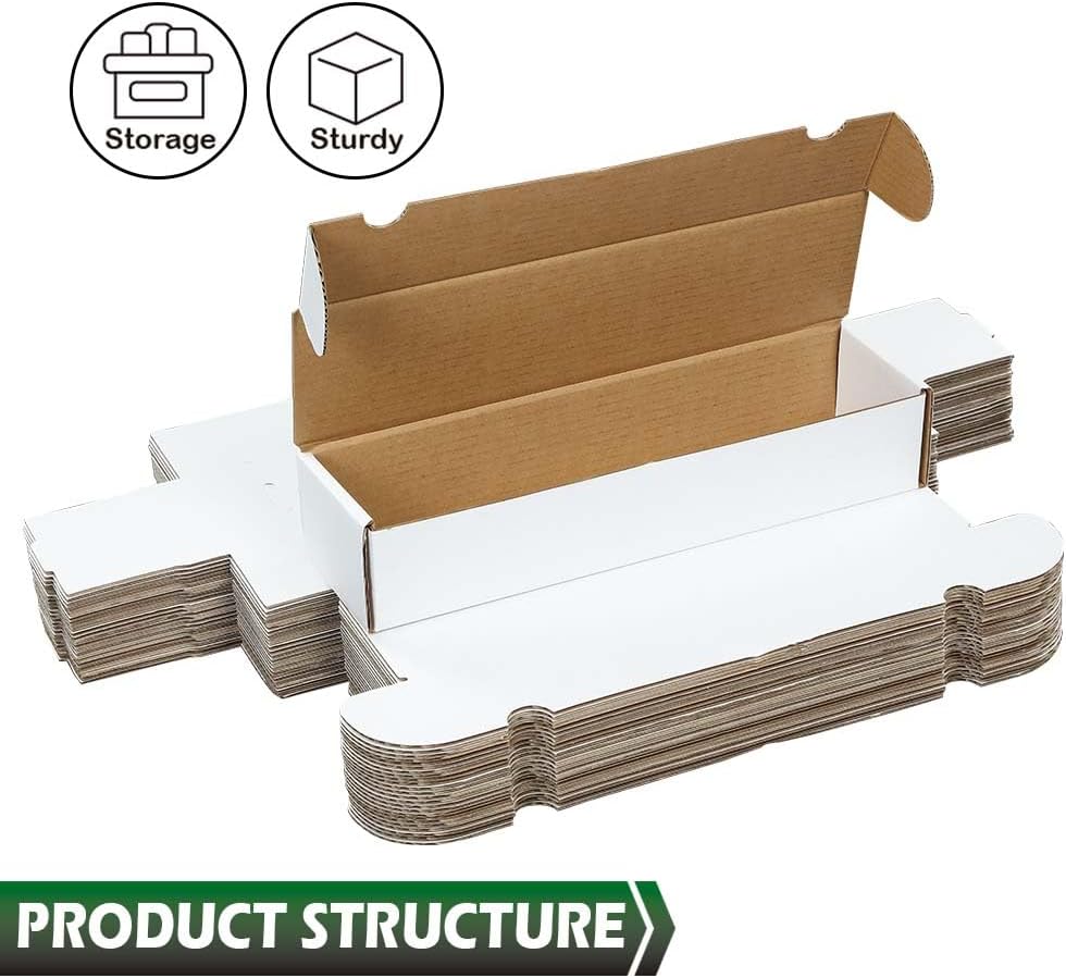 GRAND ORANGE 25 LOT 800 Count Storage Boxes Sports Cards Trading White Shipping Corrugated Paper box