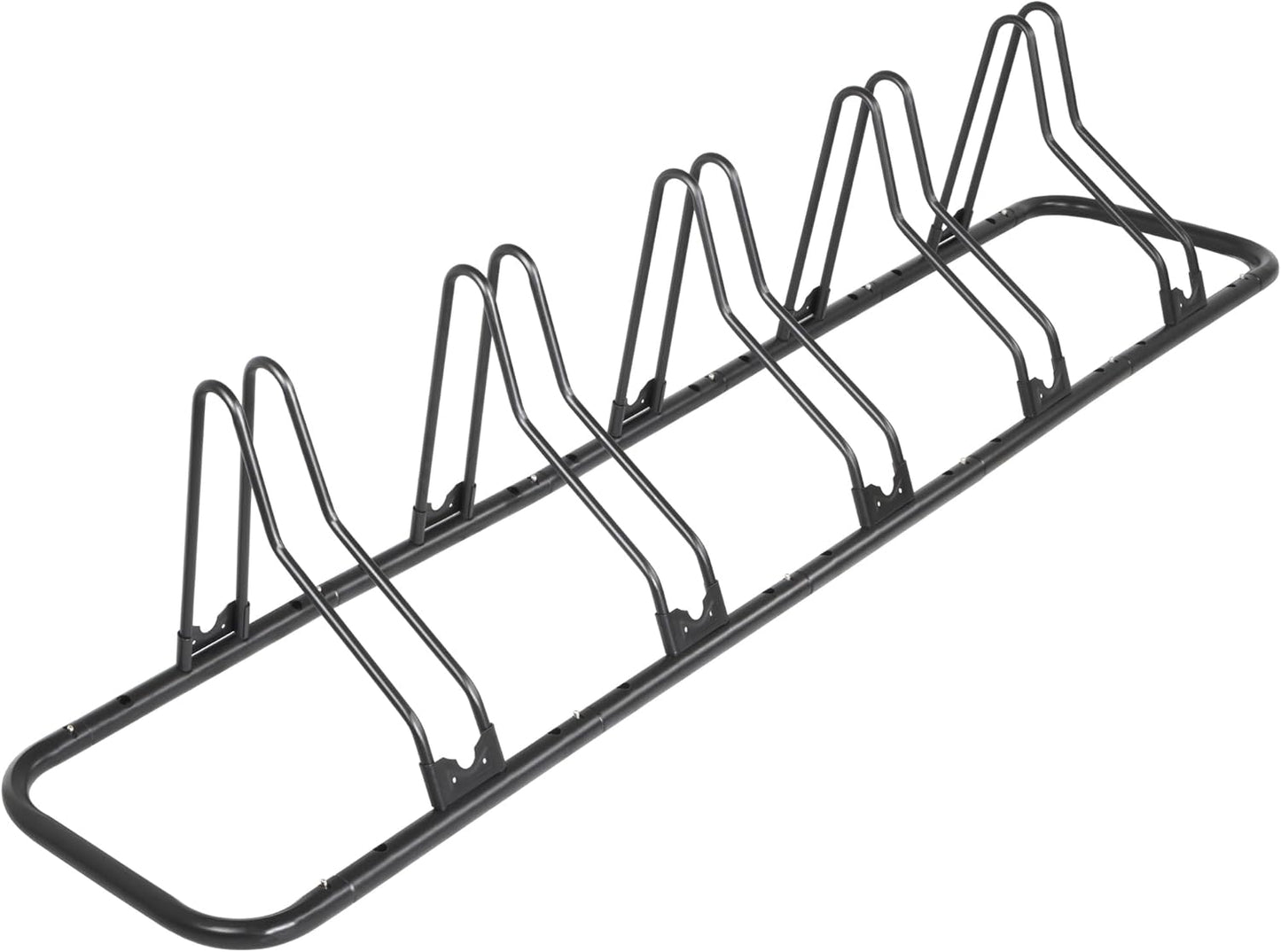 CyclingDeal Bicycle Floor Parking Rack Stand - for Mountain MTB Road Bike - Indoor Home Garage Storage - Upgraded 5 Bikes