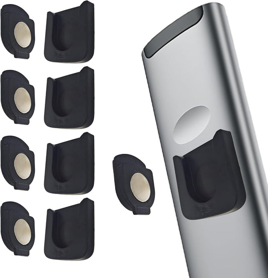 Magnetic Remote Control Holder Wall-Mounted Remote Holder Adhesive Strips Easy Installation for TV, Fan, and AC Remotes to Organize Home & Office (4 Pack)
