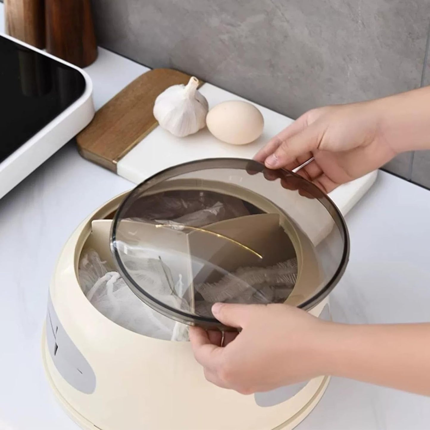 Wall Mounted Kitchen Wrap Dispenser & Bag Holder Multifunctional Hanging Storage Box for Garbage Bags Space Saving Wrap Foil Organizer for & Cabinet