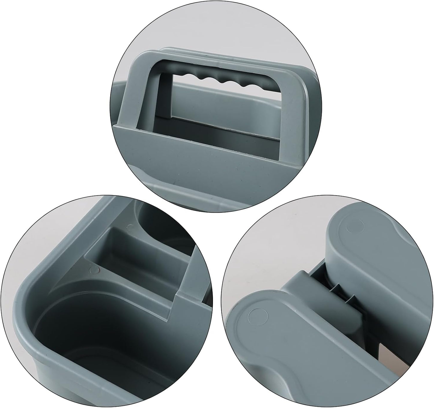 Plastic Cleaning Storage Caddy, Plastic Cleaning Supplies Caddy with Handles, Gray, 4 Packs
