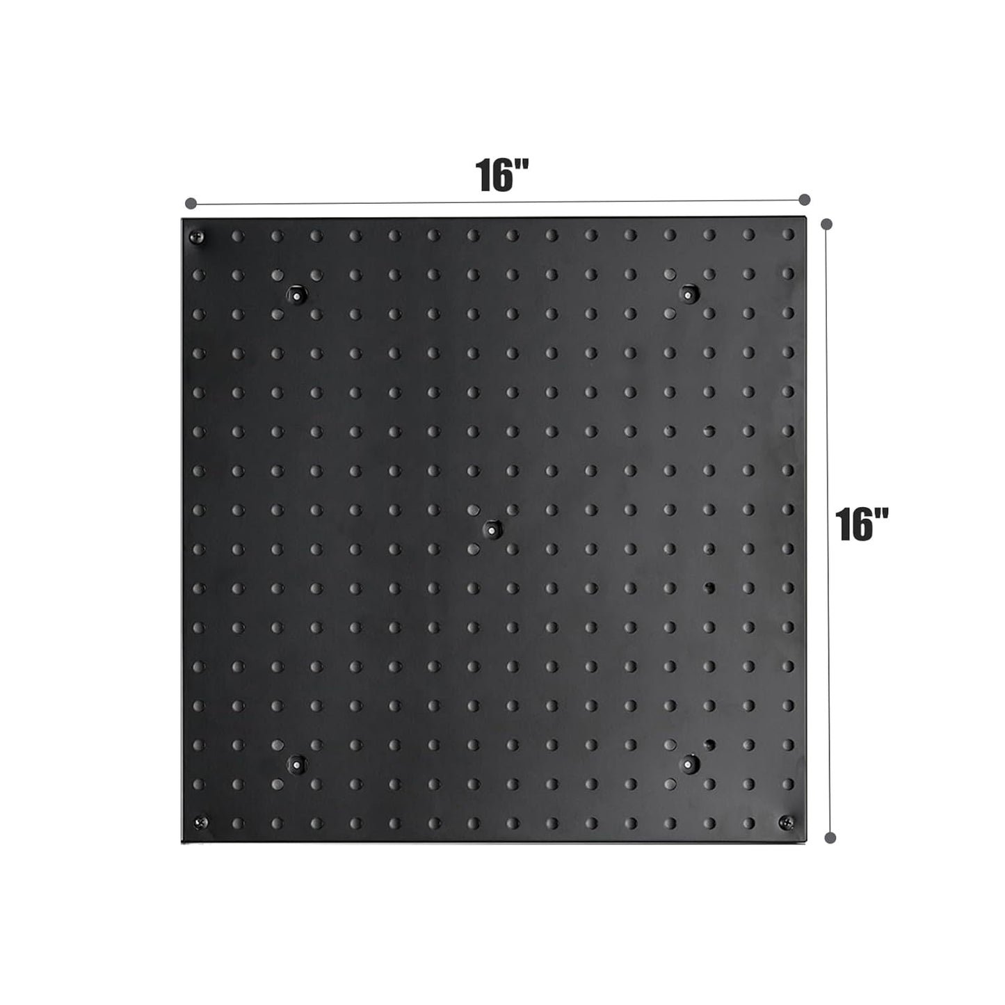 Pegboard Smith 16x16 inch Pegboard Wall Organizer Panels for Tool Storage, Workbench Tool Organization Peg Board(2 PCS, Black)