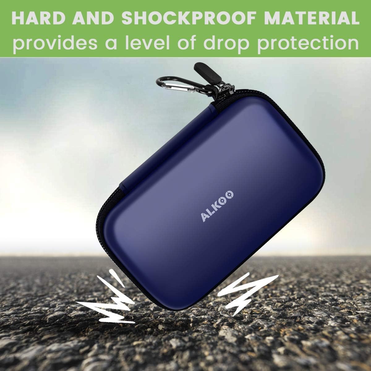 USB Flash Drive Case, SD Card Holder Compatible with Thumb Drive, Memory Cards, SDXC SDHC Storage Bag, Electronic Accessories Organizer for SanDisk for Samsung for Inland (Blue)