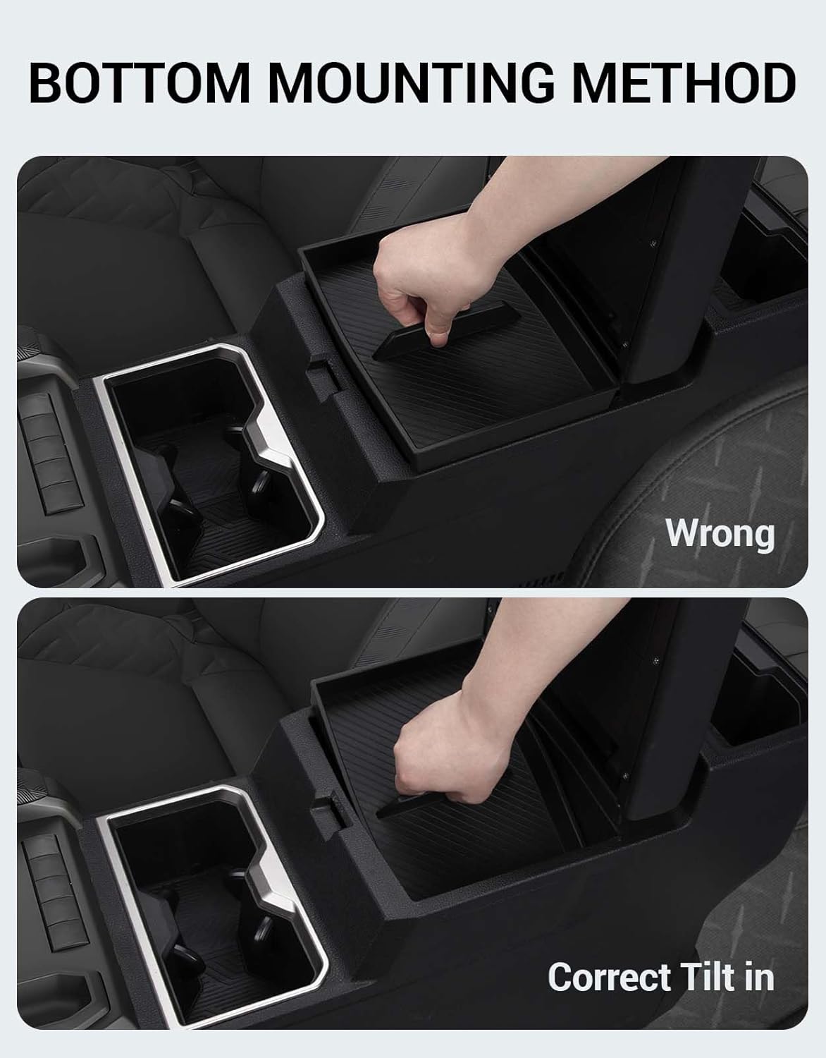 Ecarzo 3PCS Center Console Organizer for 2024-2025 Toyota Tacoma Armrest Hidden Storage Box, Maximize Space & Reduce Clutter, Tacoma Interior Accessories