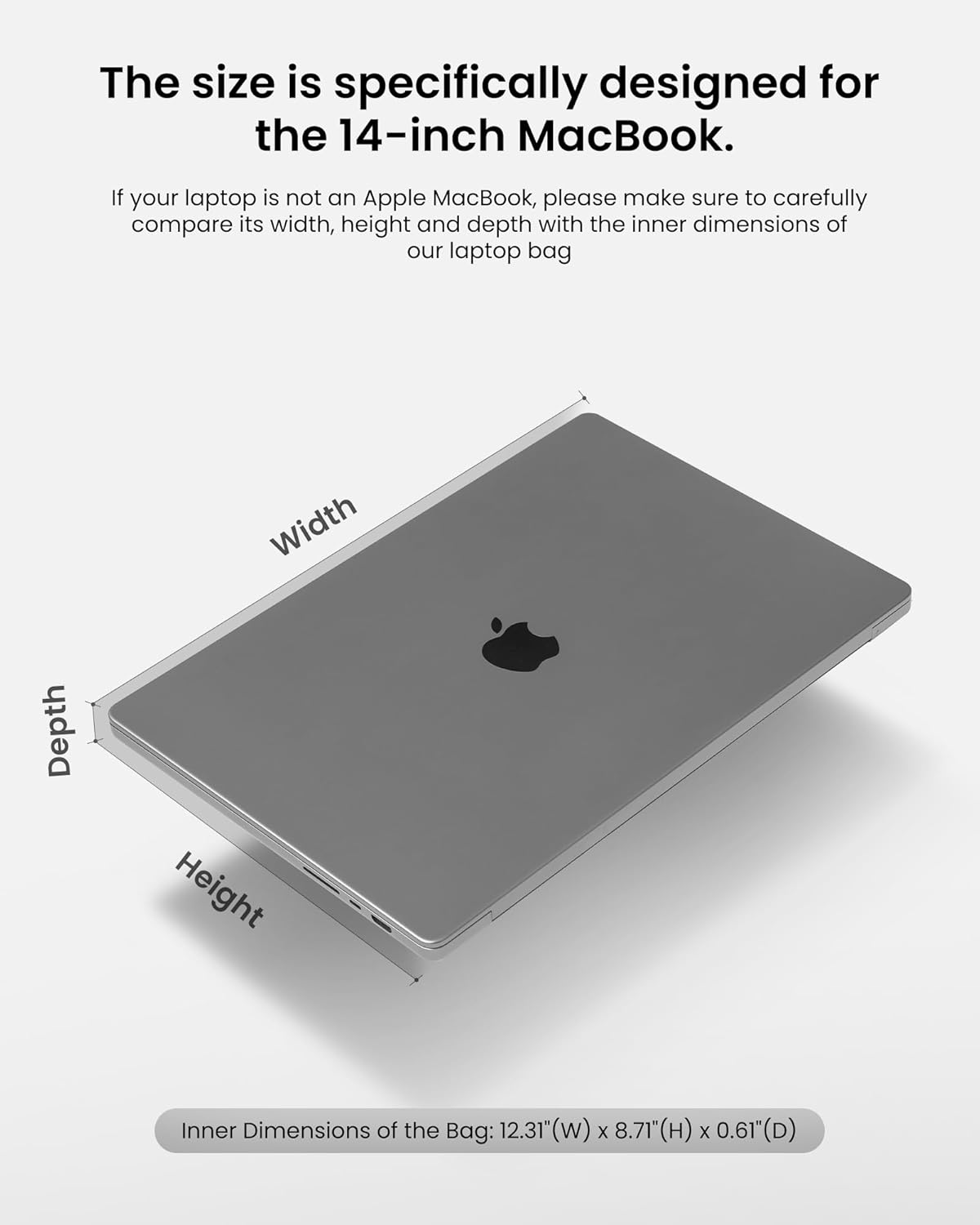 tomtoc 360 Protective Laptop Sleeve for 2025 14-inch MacBook Pro M5/M4/M3/M2 Pro/Max A3434 A3401 2025-2021, 13.5-14.4 Inch Surface Laptop 7/6/5/Studio 2/1, Water-Resistant Carrying Case