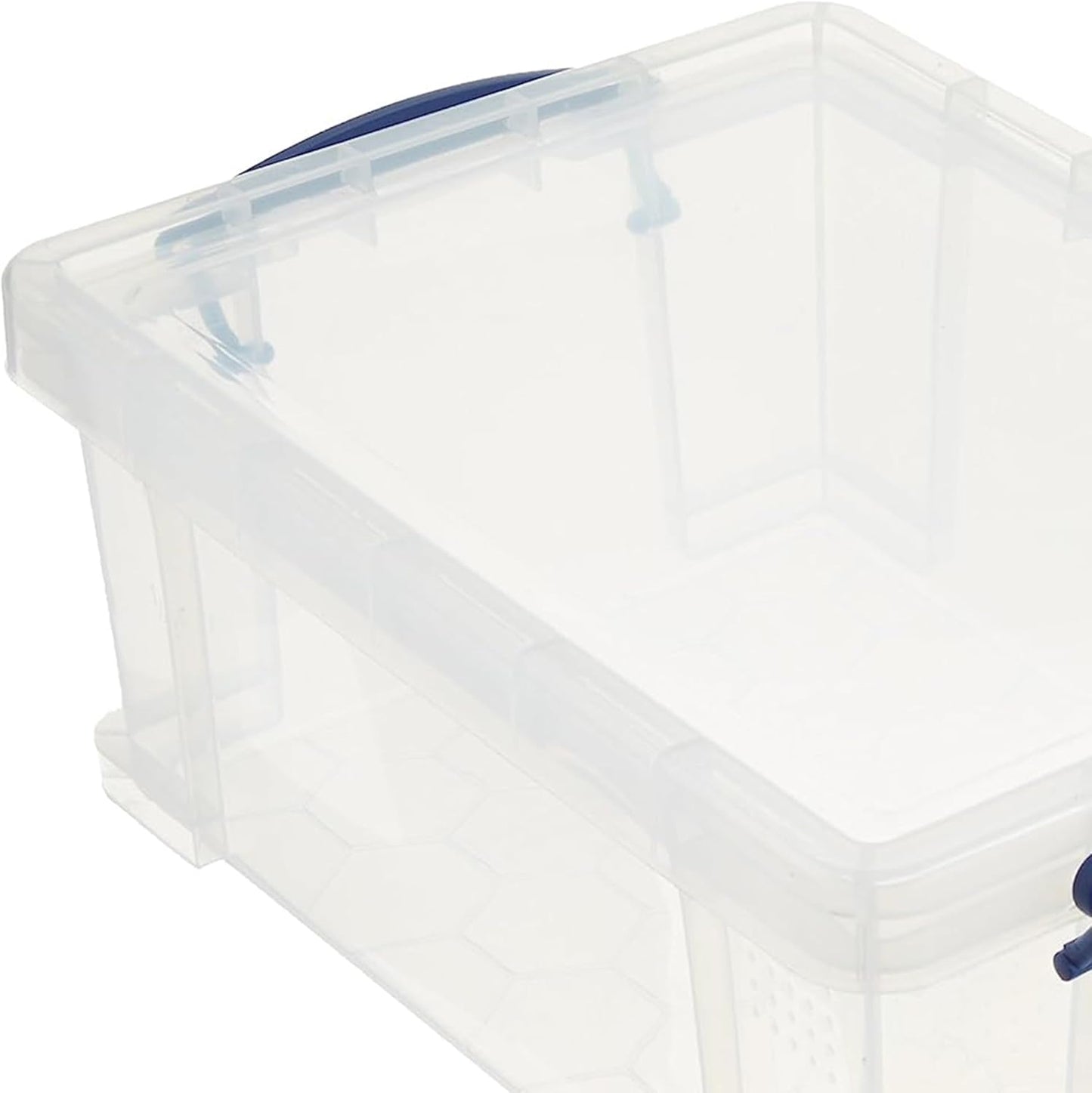 Really Useful Box Stackable 9 Liter Plastic Storage Container Bin with Snap Lid & Built-In Clip Lock Handles for Home & Office Organization (10 Pack)