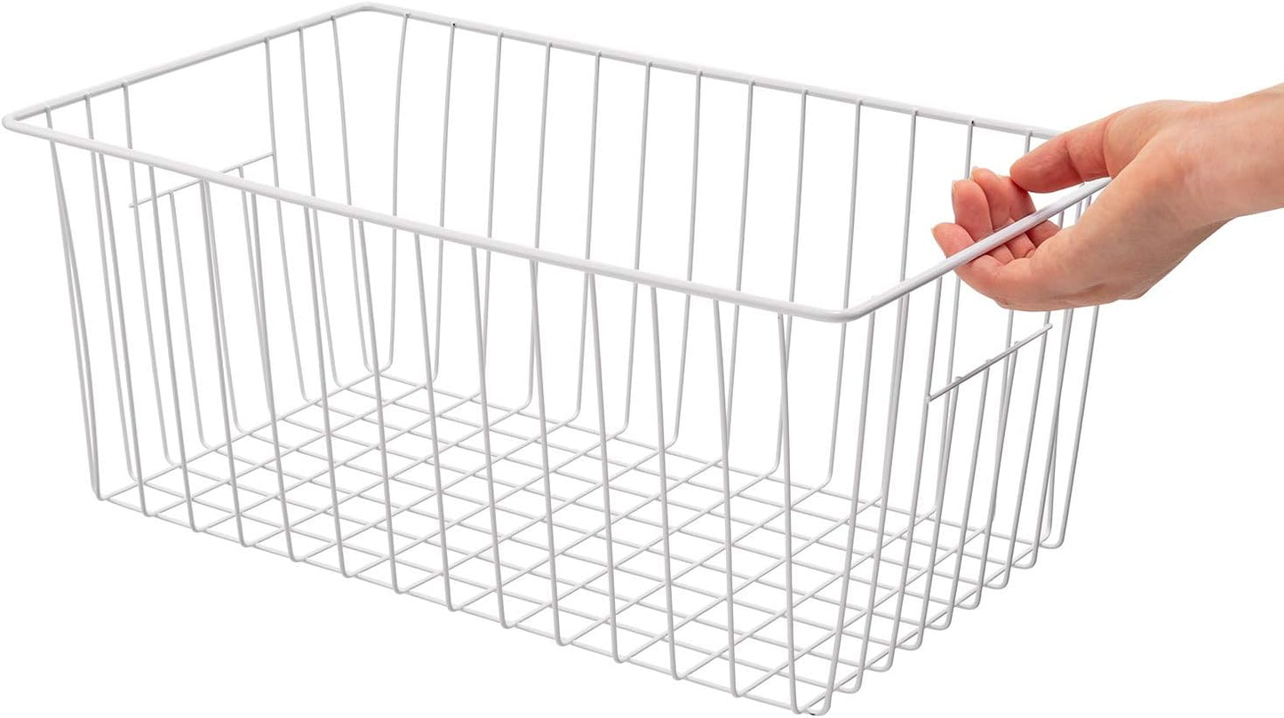 16inch Upright Freezer Organizer Baskets for 13-14,16-21 cu.ft Standup Freezer, Settle freezer chaos and reduce food waste effectively, Durable, Fully Use Space, Improve Air Circulate,Pack 6