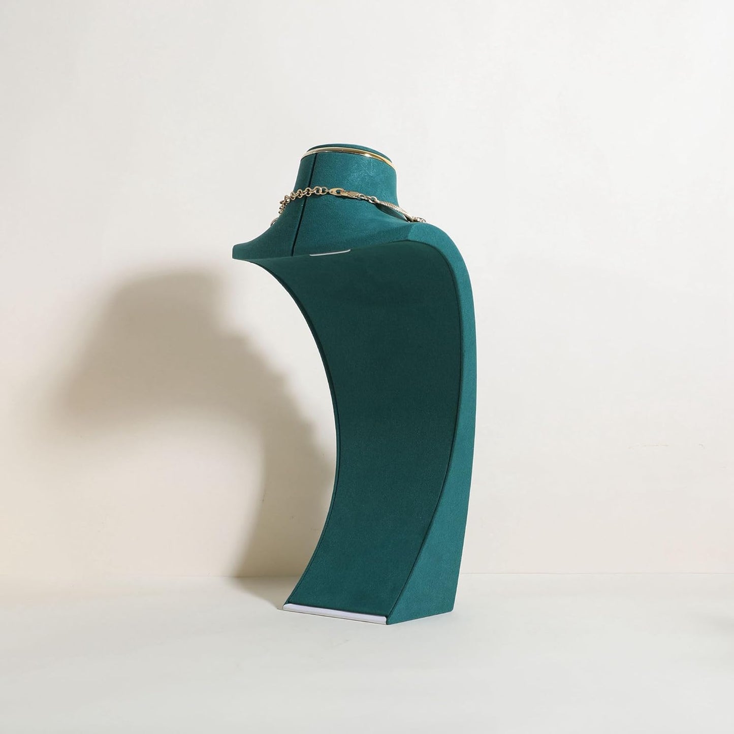 velvet necklace display stand, necklace display holder for selling, bust jewelry display, necklace mannequin display stand【Green-Large】