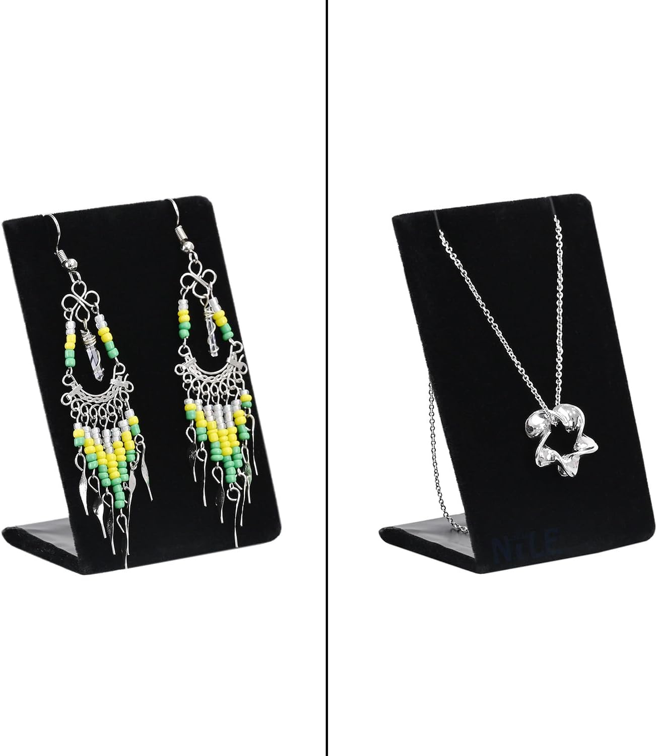MOOCA Jewelry Display Set, Necklace Display Bust, Earring Organizer, Ring Holder Stand for Showcase and Store, Premium Fabric