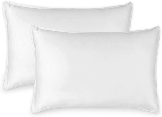 King Pillowcases by Pure Bamboo - Genuine 100% Organic Viscose Derived from Bamboo, Luxuriously Soft & Cooling, Double Stitching, Envelope Closure (2 King Pillowcases, White)